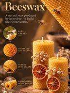 Beeswax Candle Hand Rolled (Pack of 2)