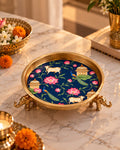 Kamdhenu Blue Tree of Life Decorative Urli