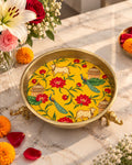 Kamdhenu Yellow Tree of Life Decorative Urli